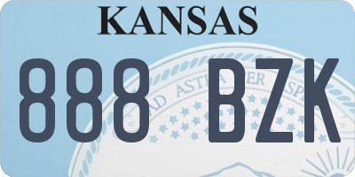 KS license plate 888BZK