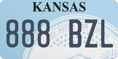 KS license plate 888BZL