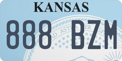 KS license plate 888BZM