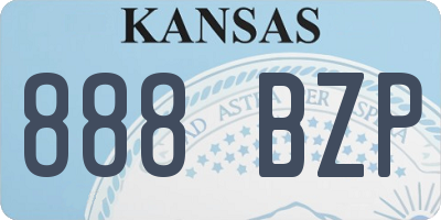 KS license plate 888BZP