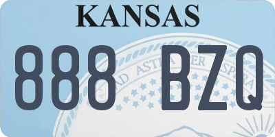 KS license plate 888BZQ