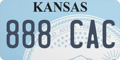 KS license plate 888CAC