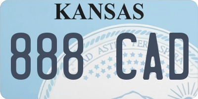 KS license plate 888CAD