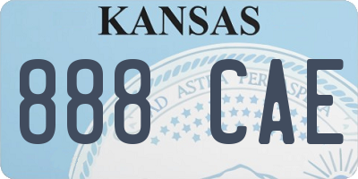 KS license plate 888CAE