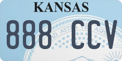 KS license plate 888CCV
