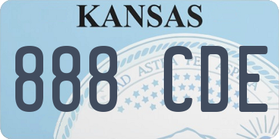 KS license plate 888CDE