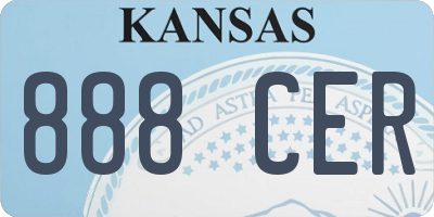 KS license plate 888CER