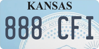 KS license plate 888CFI