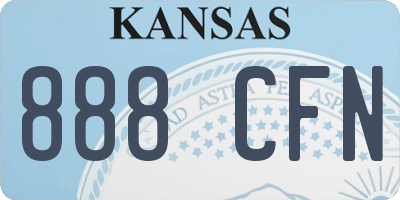 KS license plate 888CFN