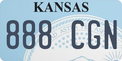 KS license plate 888CGN