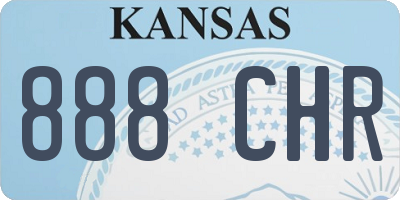 KS license plate 888CHR