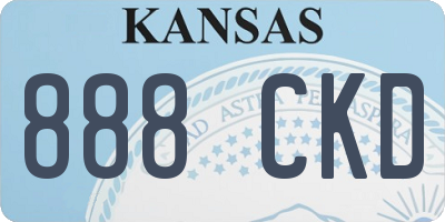 KS license plate 888CKD