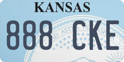 KS license plate 888CKE