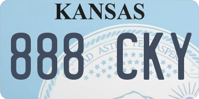 KS license plate 888CKY