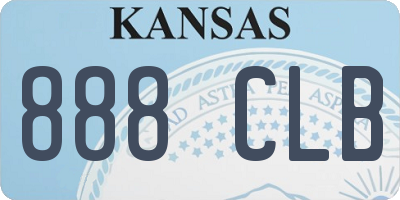 KS license plate 888CLB