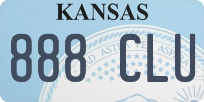 KS license plate 888CLU