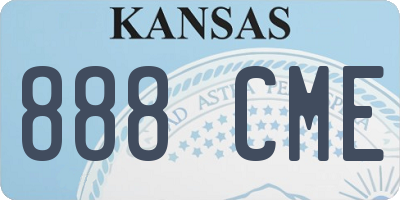 KS license plate 888CME