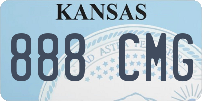 KS license plate 888CMG