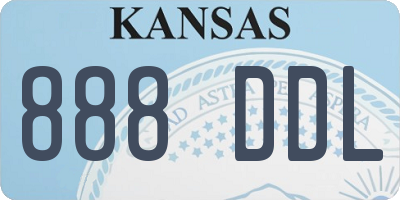 KS license plate 888DDL