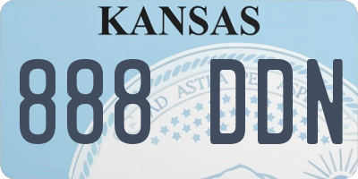 KS license plate 888DDN