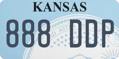 KS license plate 888DDP