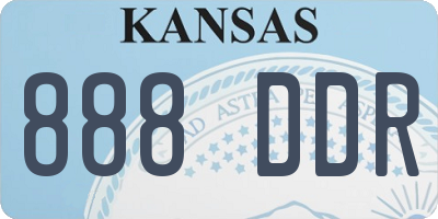 KS license plate 888DDR