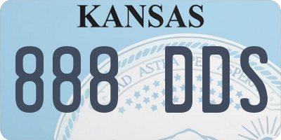 KS license plate 888DDS