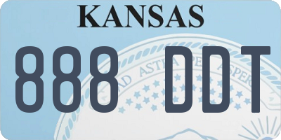 KS license plate 888DDT