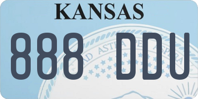 KS license plate 888DDU