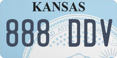 KS license plate 888DDV