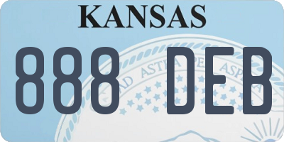 KS license plate 888DEB
