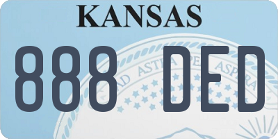 KS license plate 888DED