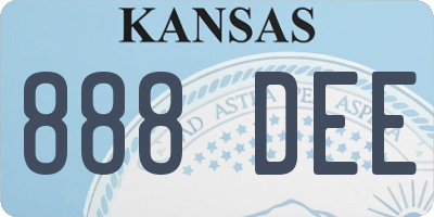 KS license plate 888DEE