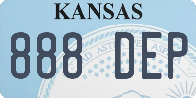 KS license plate 888DEP