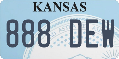 KS license plate 888DEW