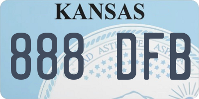KS license plate 888DFB