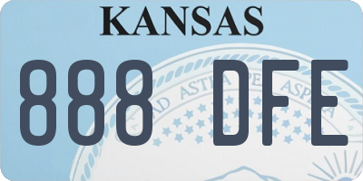 KS license plate 888DFE