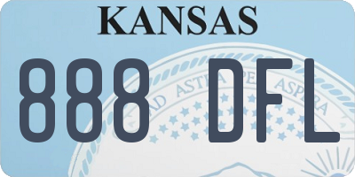 KS license plate 888DFL