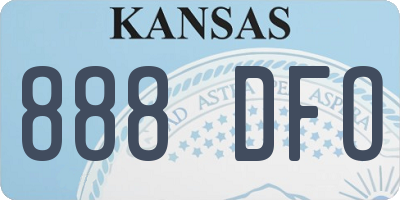 KS license plate 888DFO