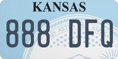 KS license plate 888DFQ