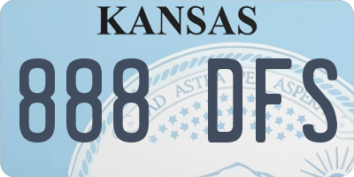 KS license plate 888DFS