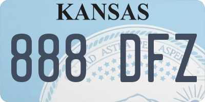 KS license plate 888DFZ