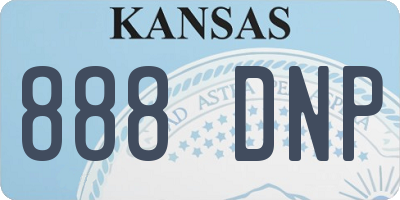 KS license plate 888DNP