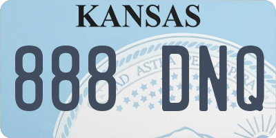 KS license plate 888DNQ