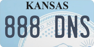KS license plate 888DNS