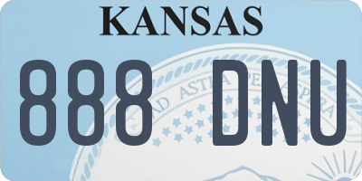KS license plate 888DNU