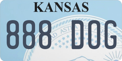 KS license plate 888DOG