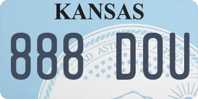 KS license plate 888DOU