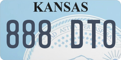 KS license plate 888DTO