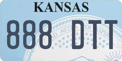 KS license plate 888DTT